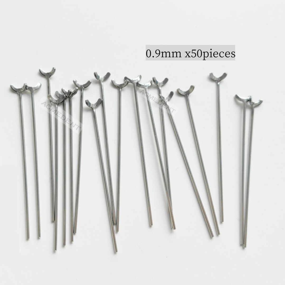 50Piece Dental Ball Retainer J Clasp Ortho Oblique Clasps 0.9 Y-Type Scheu Style