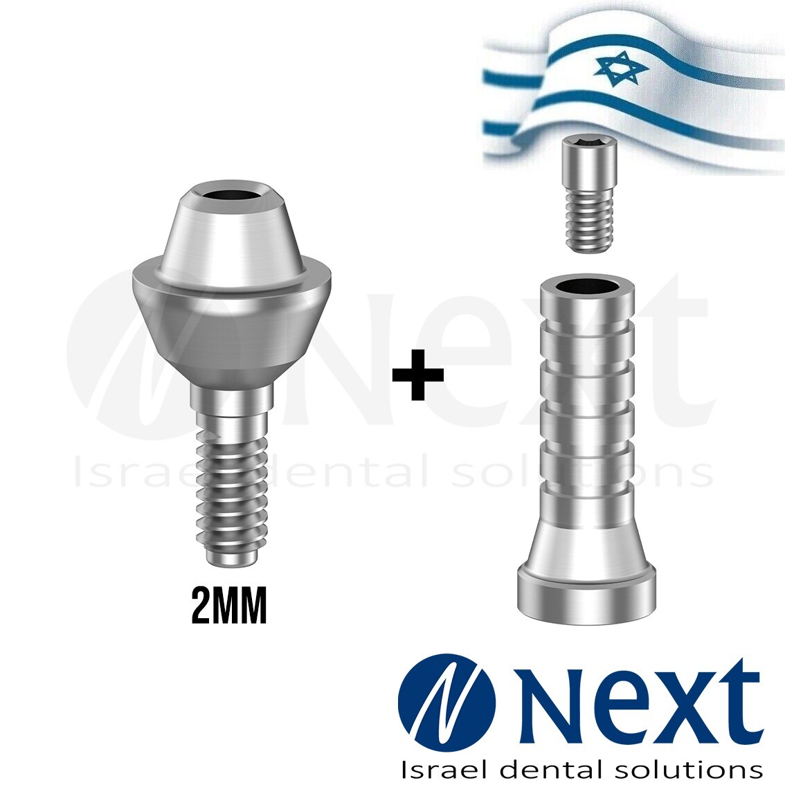 New Straight abutment Multi Unit 2 mm titanium sleeve screw 1.72