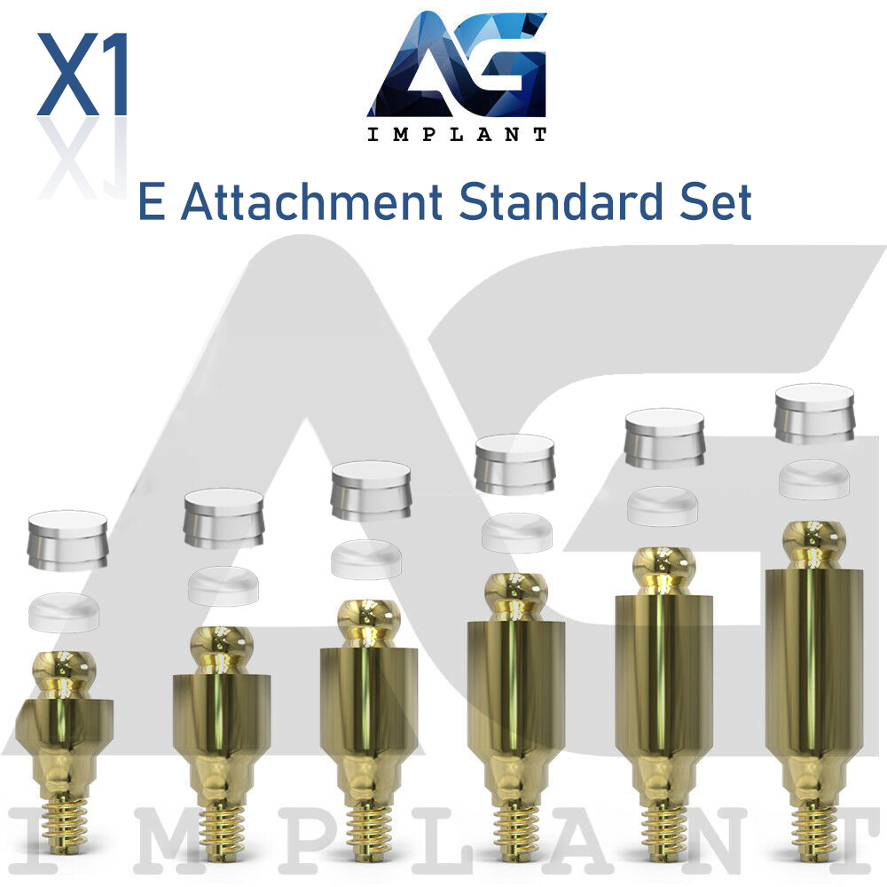 Straight E Attachment Standard Set Titanium Overdenture Int Hex