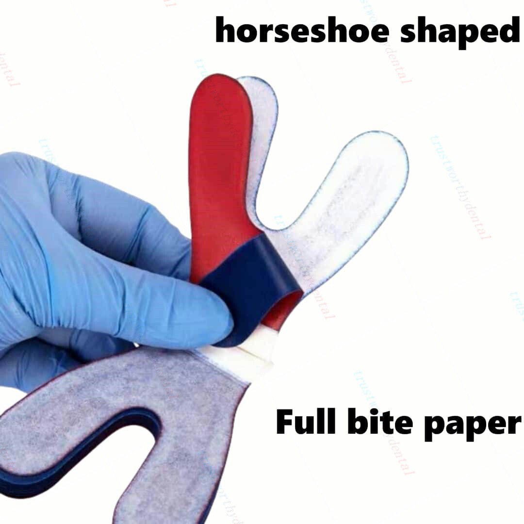 1Box Dental Articulating Paper Red/Blue Green Thick Type 100um/40um Horseshoe