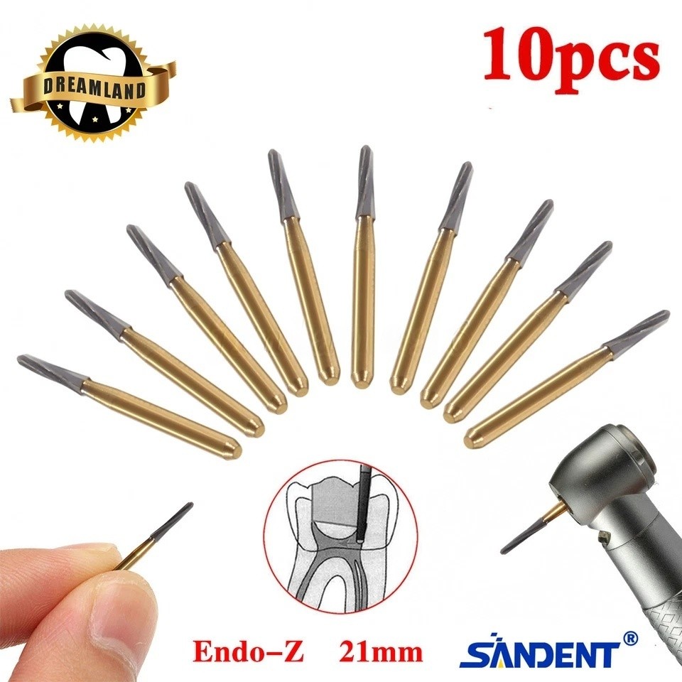 Endo-Z Bur Carbide Tungsten1.4*21mm/23mm/25mm/28mm Surgical Cutter 10Pcs Dental
