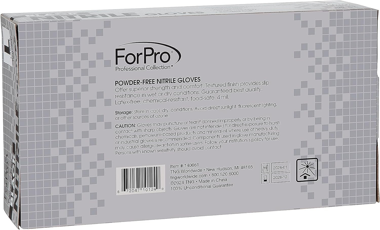 Disposable Nitrile Gloves, Chemical Resistant, Powder-Free, Latex-Free, Non-Ster