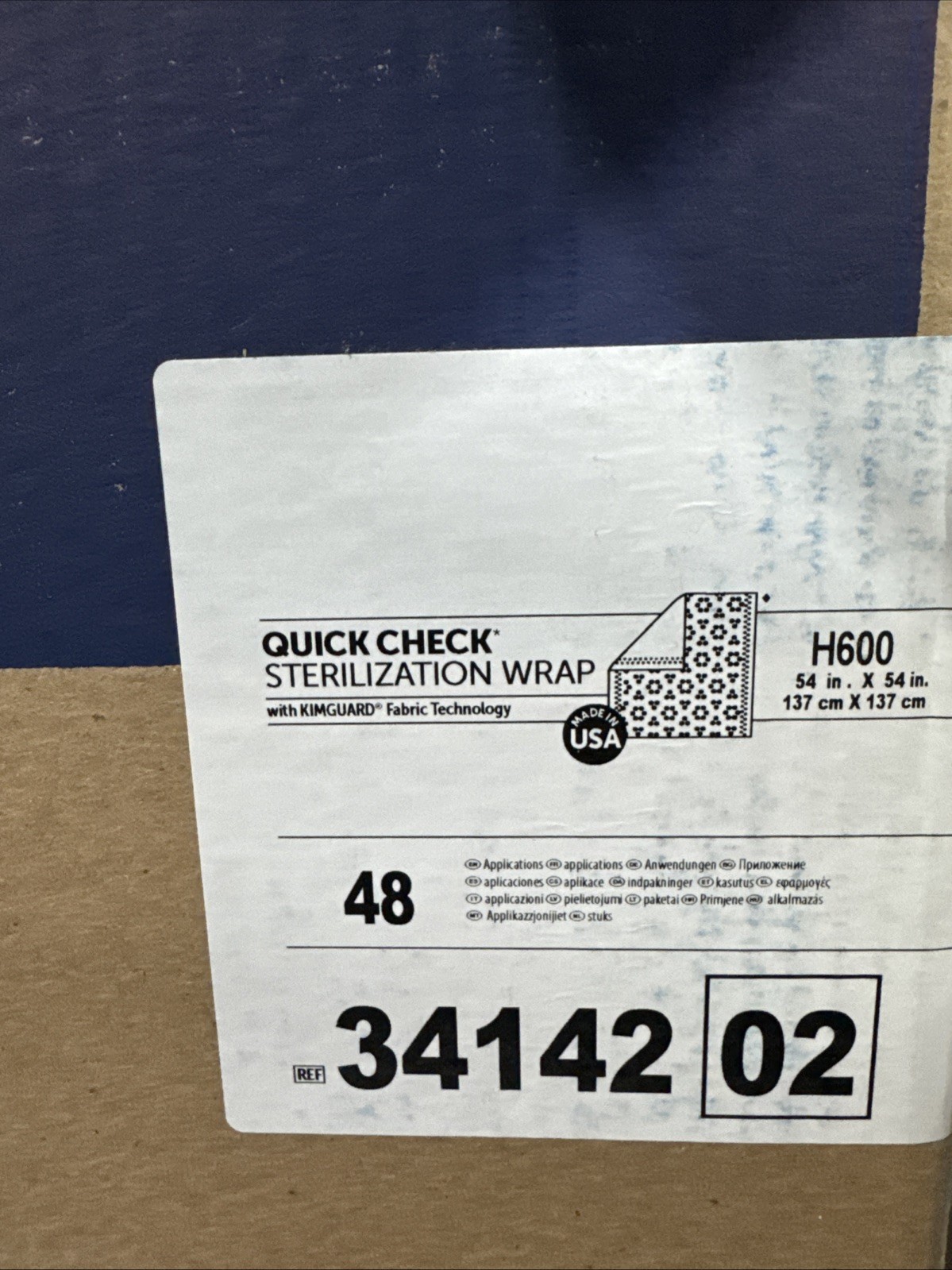 Case of 48 Halyard Health H600 54x 54″ Quick Check Sterilization Wraps