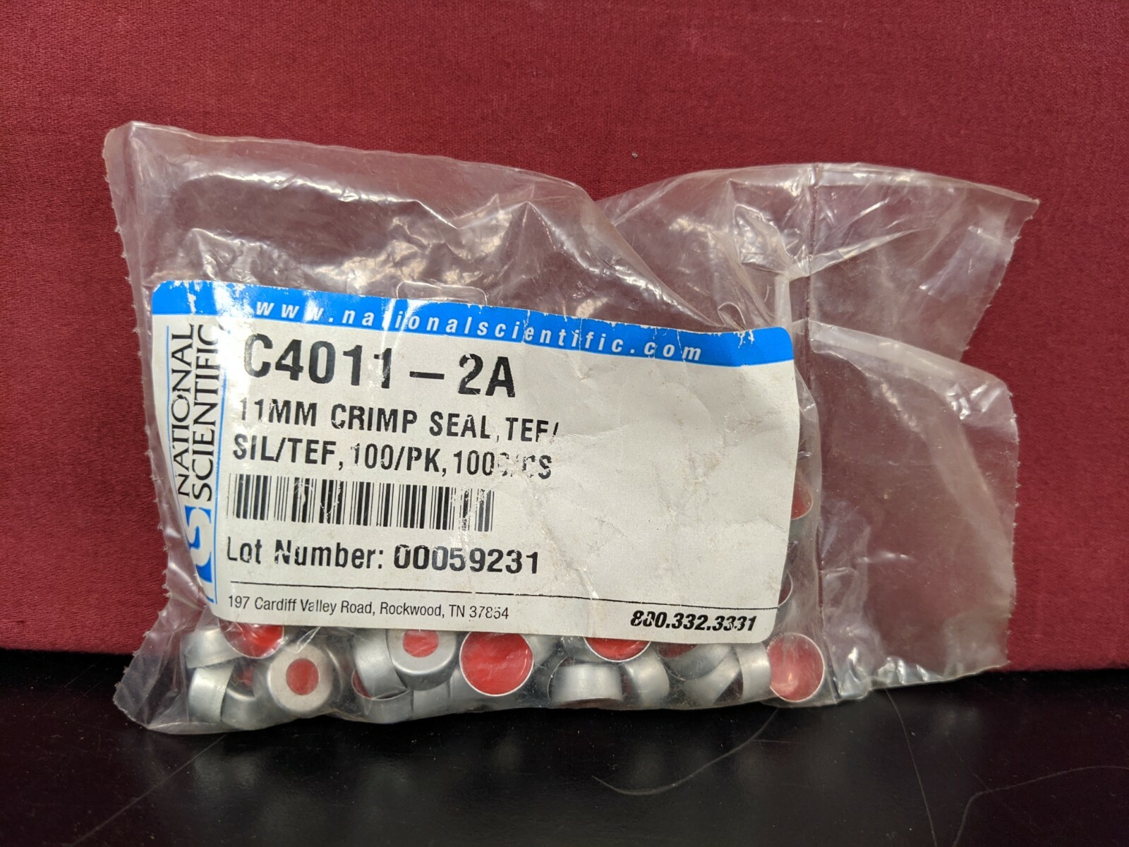 National Scientific C4011-2A 11mm Aluminum Crimp Seal | 100 Pack