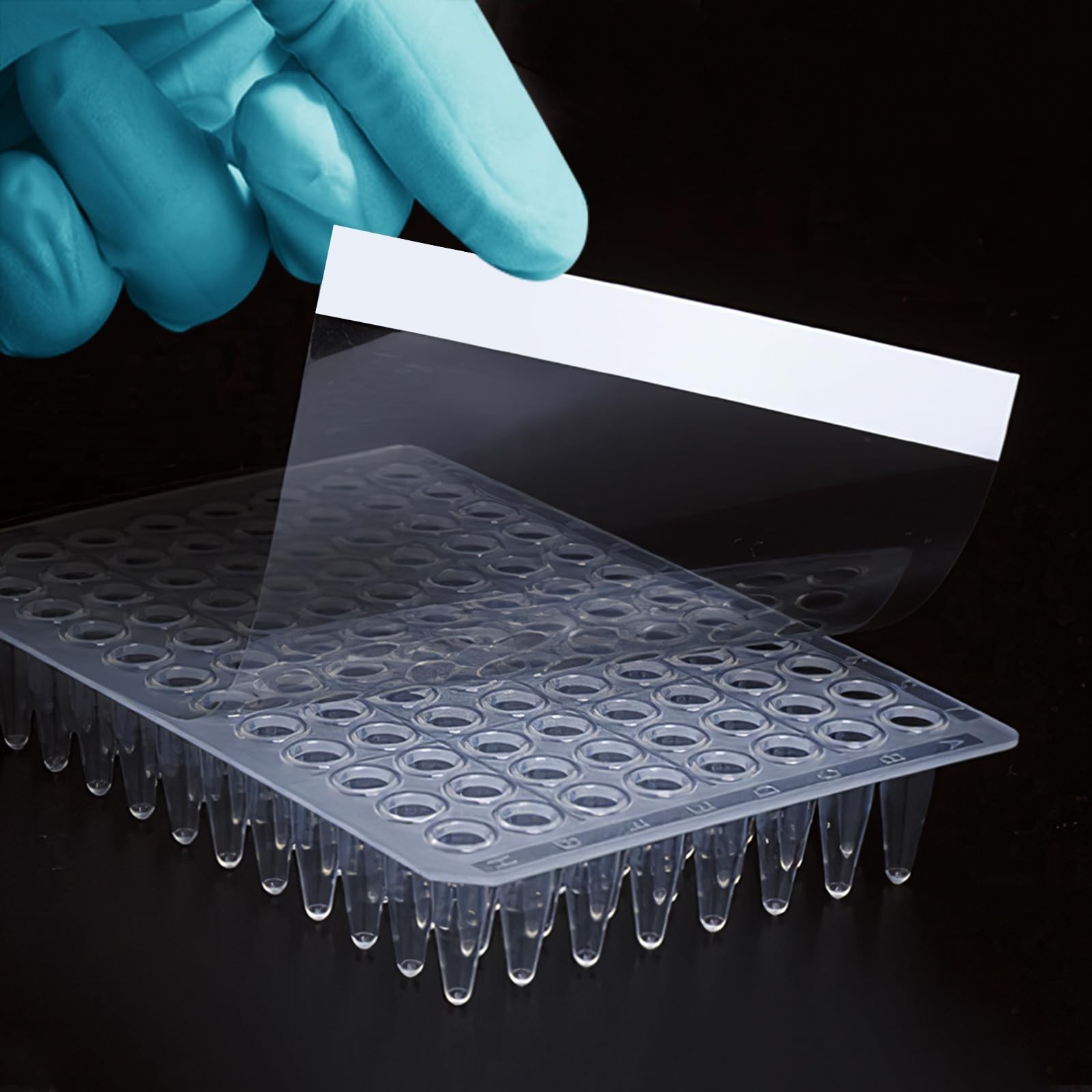 100 Sheets PCR Plate Sealing Film for 96-Well Plates (130x80mm) – High Clarity A