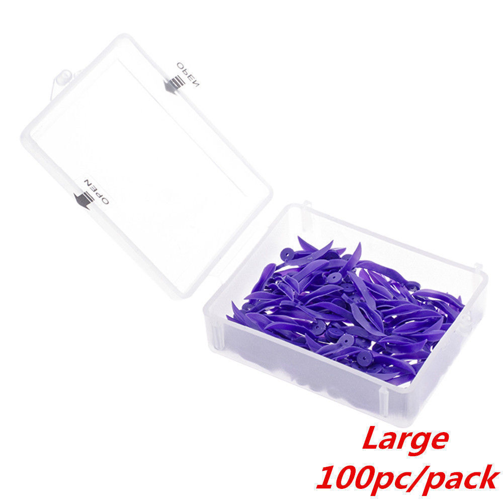 100Pc/Pk Dental Disposable Plastic Wave Poly Wedge With Holes Round XS/S/M/L