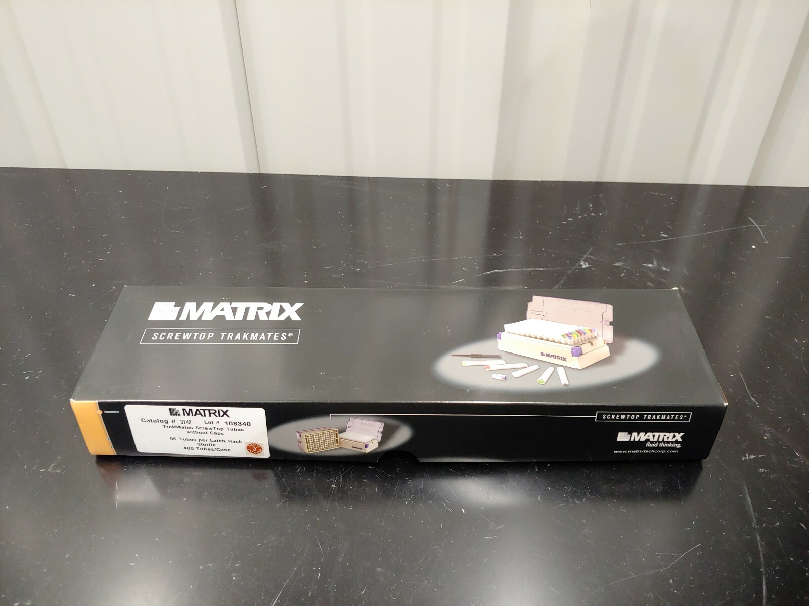 Thermo Scientific Matrix 3742 1mL V-Bottom ScrewTop Tubes No Caps Latch Rack