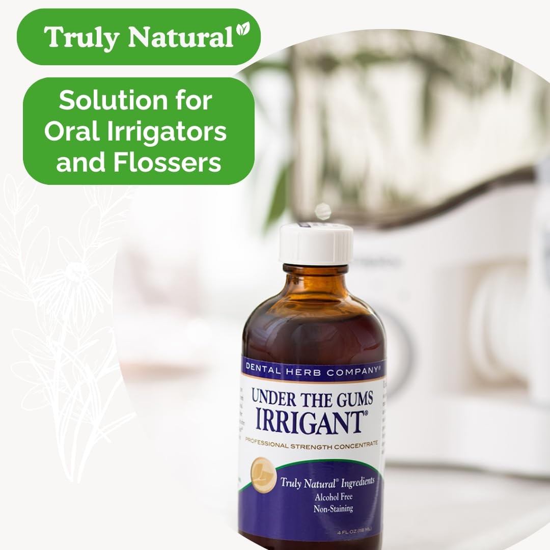 Under The Gums Irrigant Solution – Alcohol-Free, Vegan Herbal Solution for Wa…