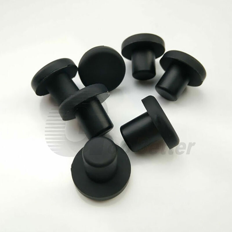 2.7~8.5mm Round Solid Silicone Plug Blanking End Cap Stopper Pipe Seal Black