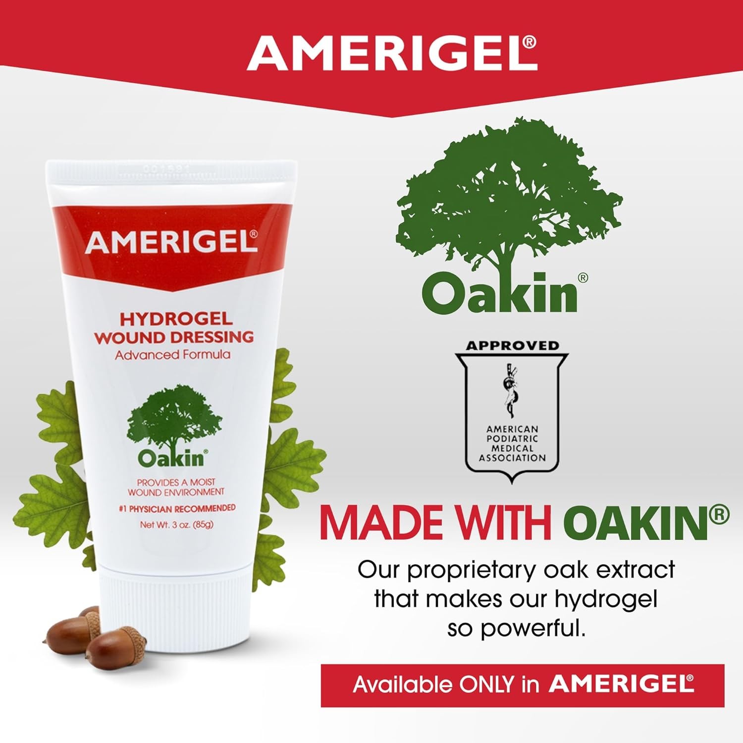 AMERIGEL Hydrogel Wound Dressing (1 oz.) – Provides Moisture-Rich Healing Enviro