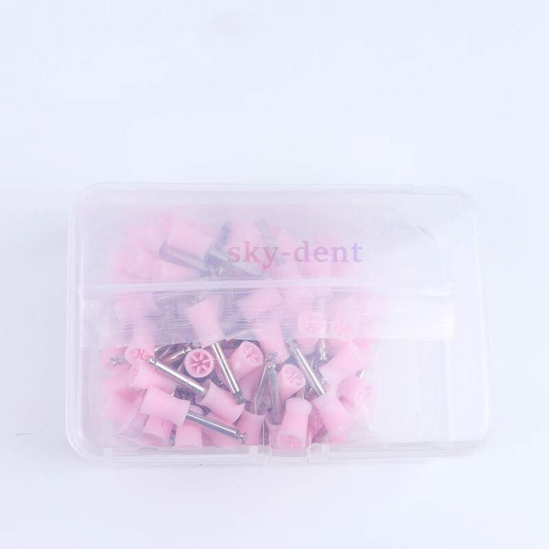 Dental Nylon Bristle Rubber Latch Flat Prophy Cups Polishing Brushes Prophylaxis