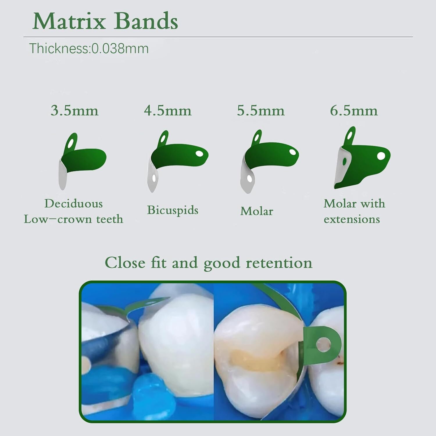 Dental Matrix Bands Ring Sectional Matrice Clamp Fit Palodent V3 Garrison