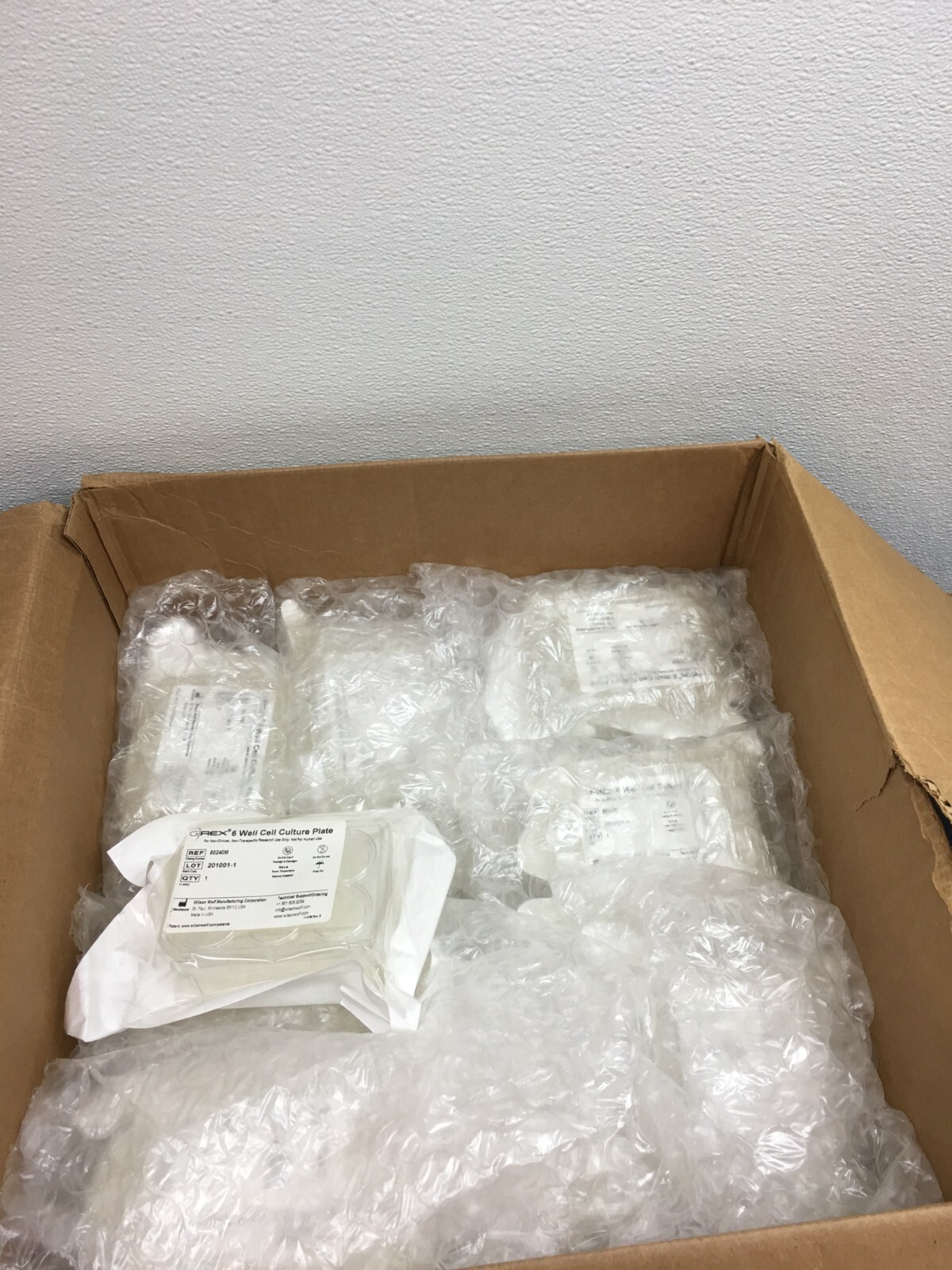 Wilson Wolf REF 80240M GREX 6 Well Cell Culture Plate Lot 43 PCS