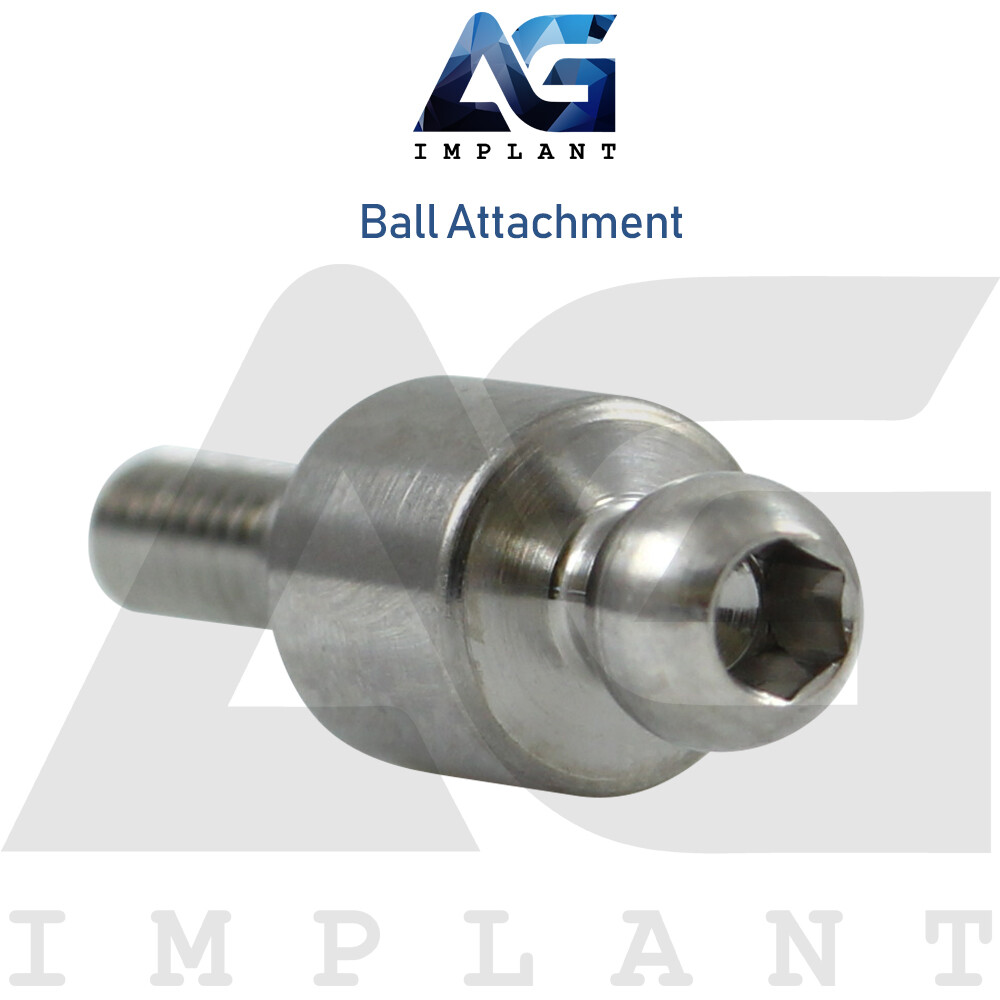 5 Straight Ball Attachment Overdenture Abutment Standard Set Dental Hexagon