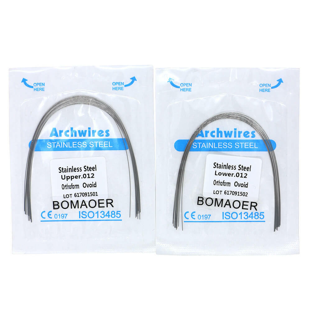 10 Packs: .012″ Upper Stainless Steel Round Arch Wires, 10pc/Pack. Dental Ortho