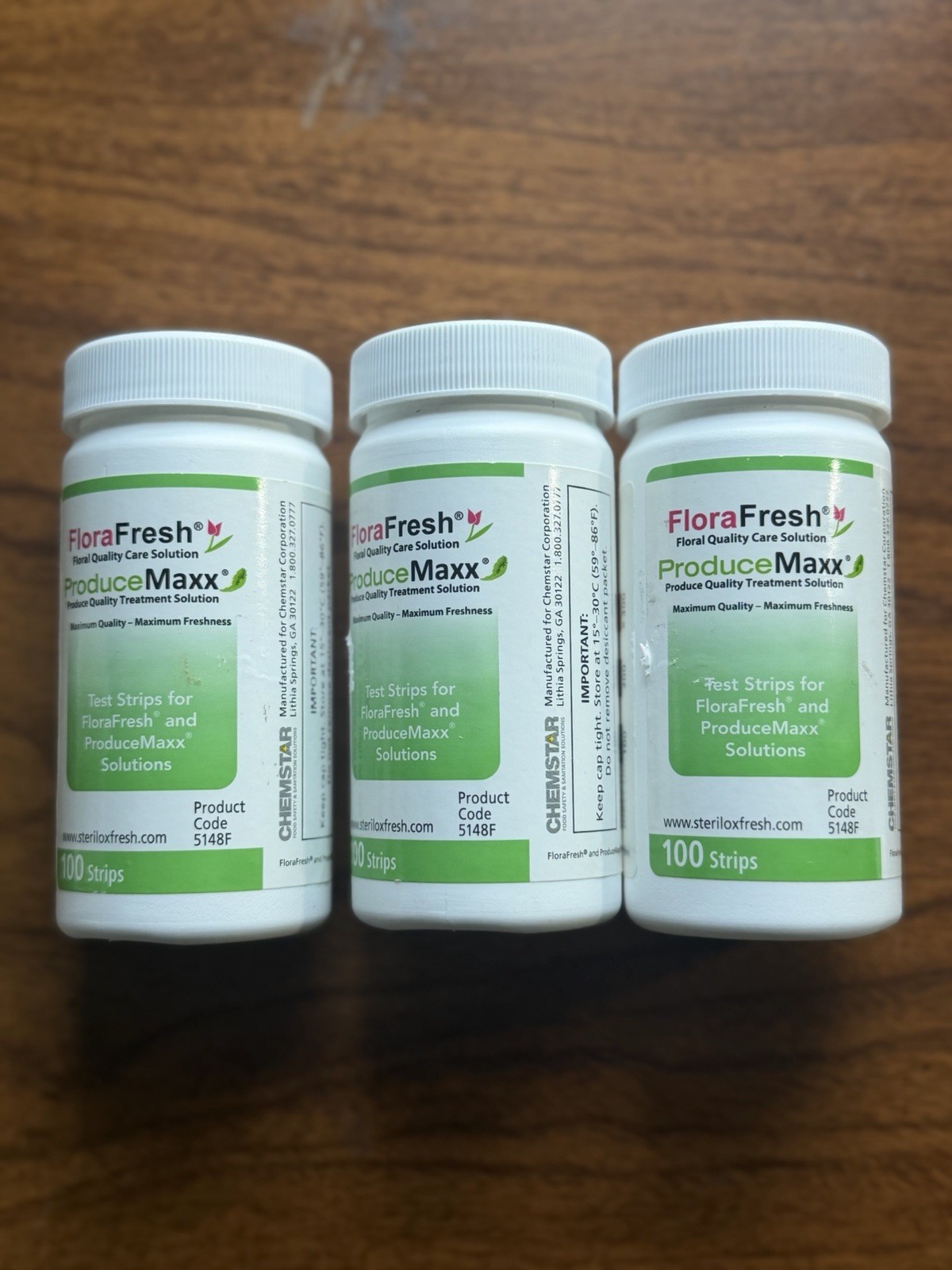 FLORAL FRESH CHEMSTAR 100 Test Strips PRODUCEMAXX SOLUTIONS EXP 11/30/21 *3 PACK