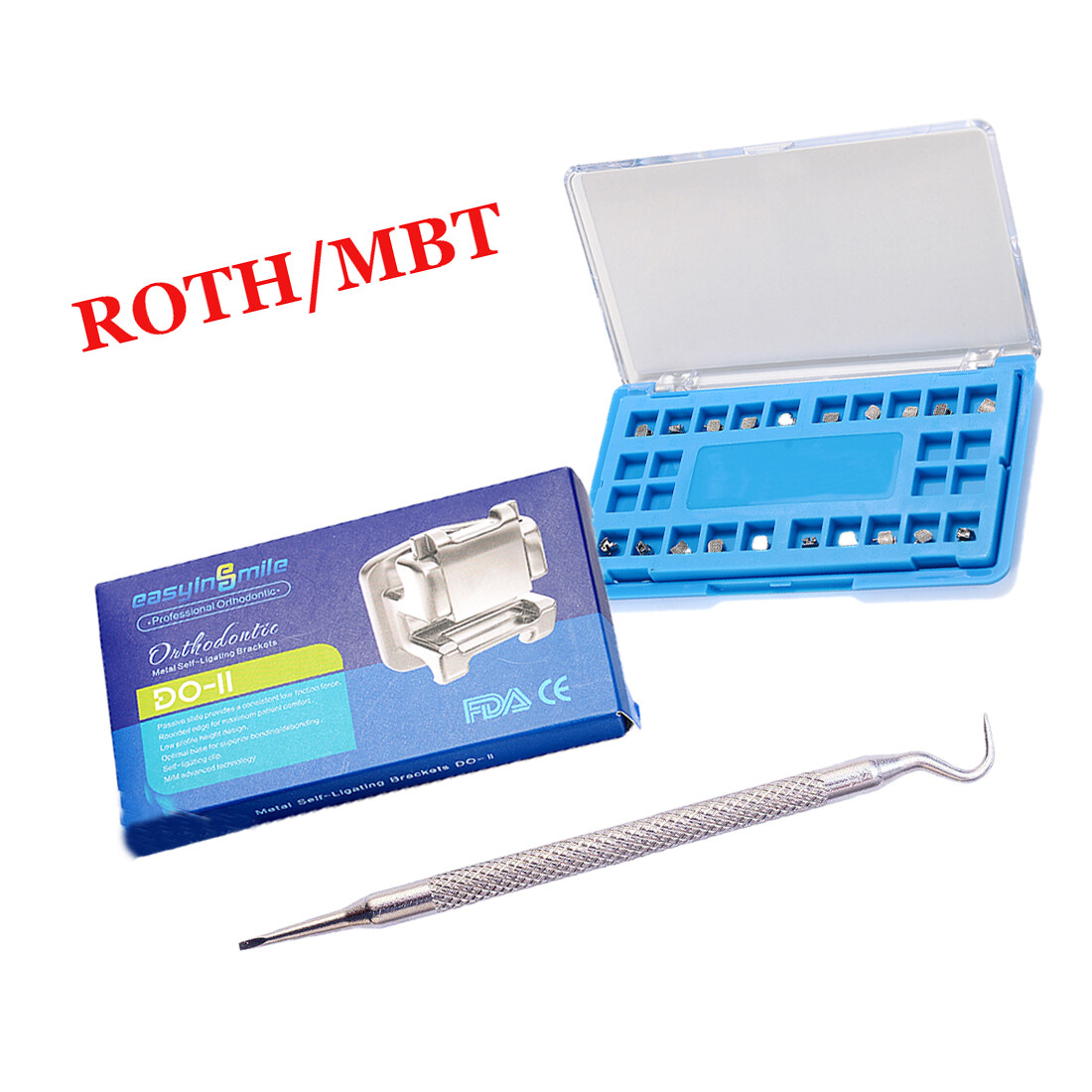 Dental Brackets Orthodontic Self Ligatings Roth Mbt 0.022 Slot 345 Hooks
