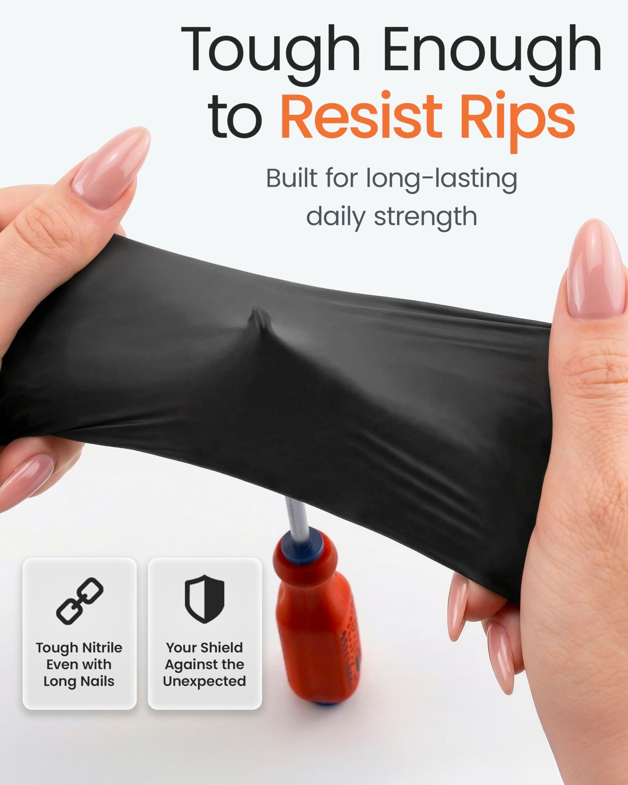 Protectmate 5 Mil Black Nitrile Gloves for Food Prep – Small, Box of 100