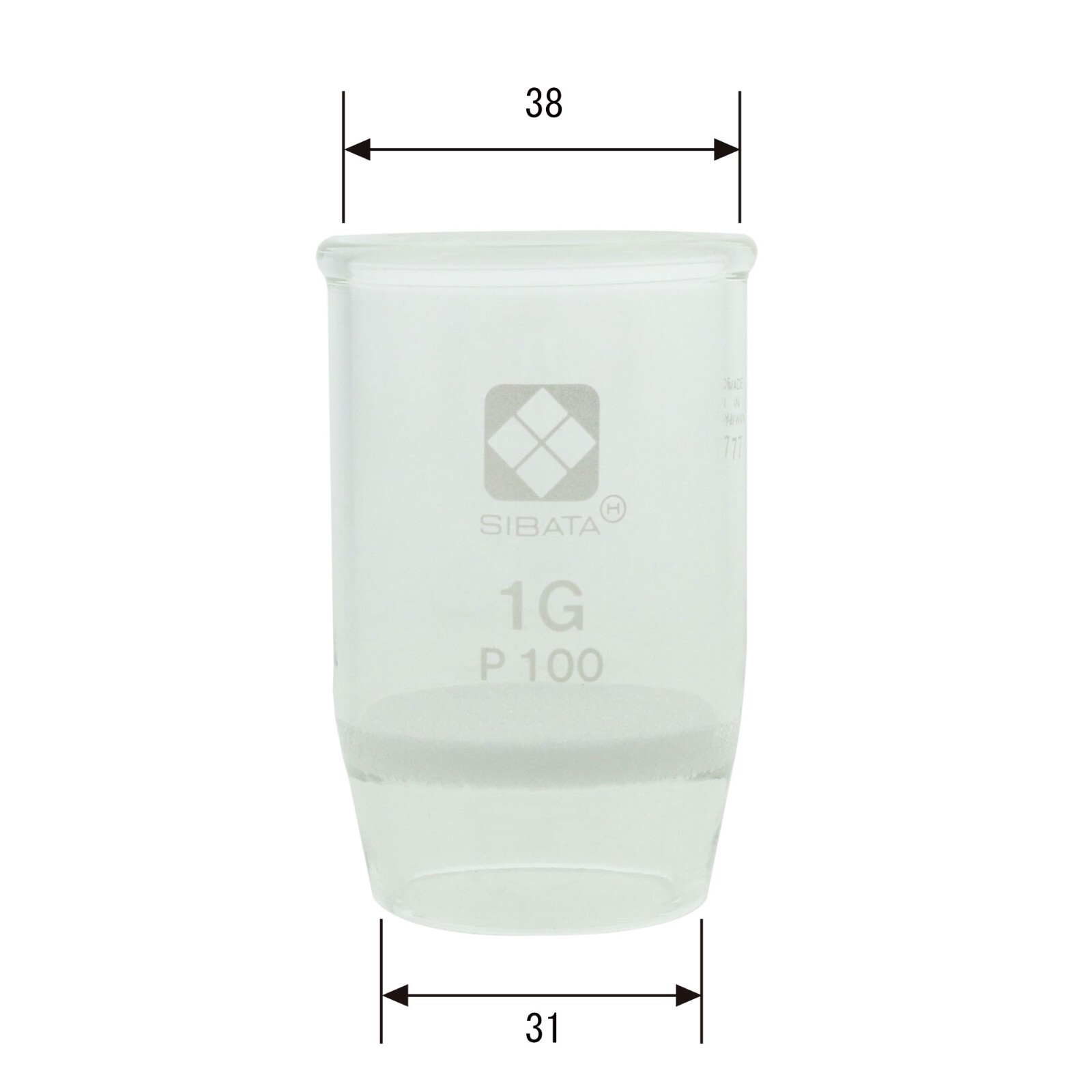 Gooch Filtering Crucible, Glass Filter 30 mL, C Frit, Sibata 1G P100