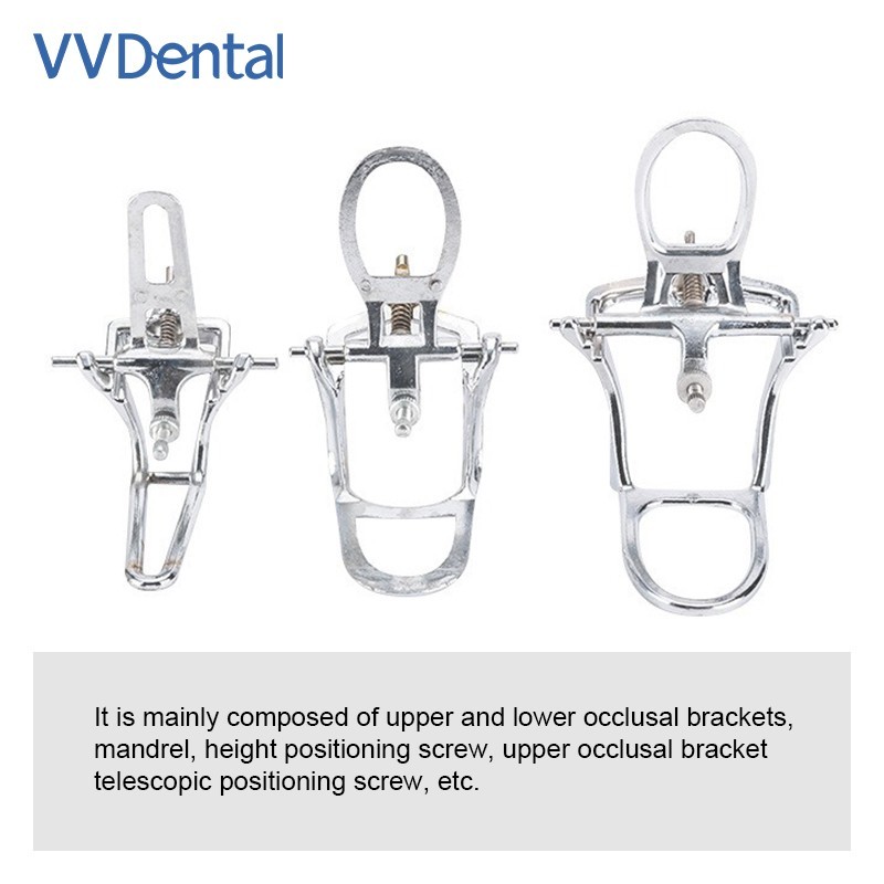 Dental Lab Articulator Chrome Plated Adjustable Denture Low/High Arch/Crown Opt