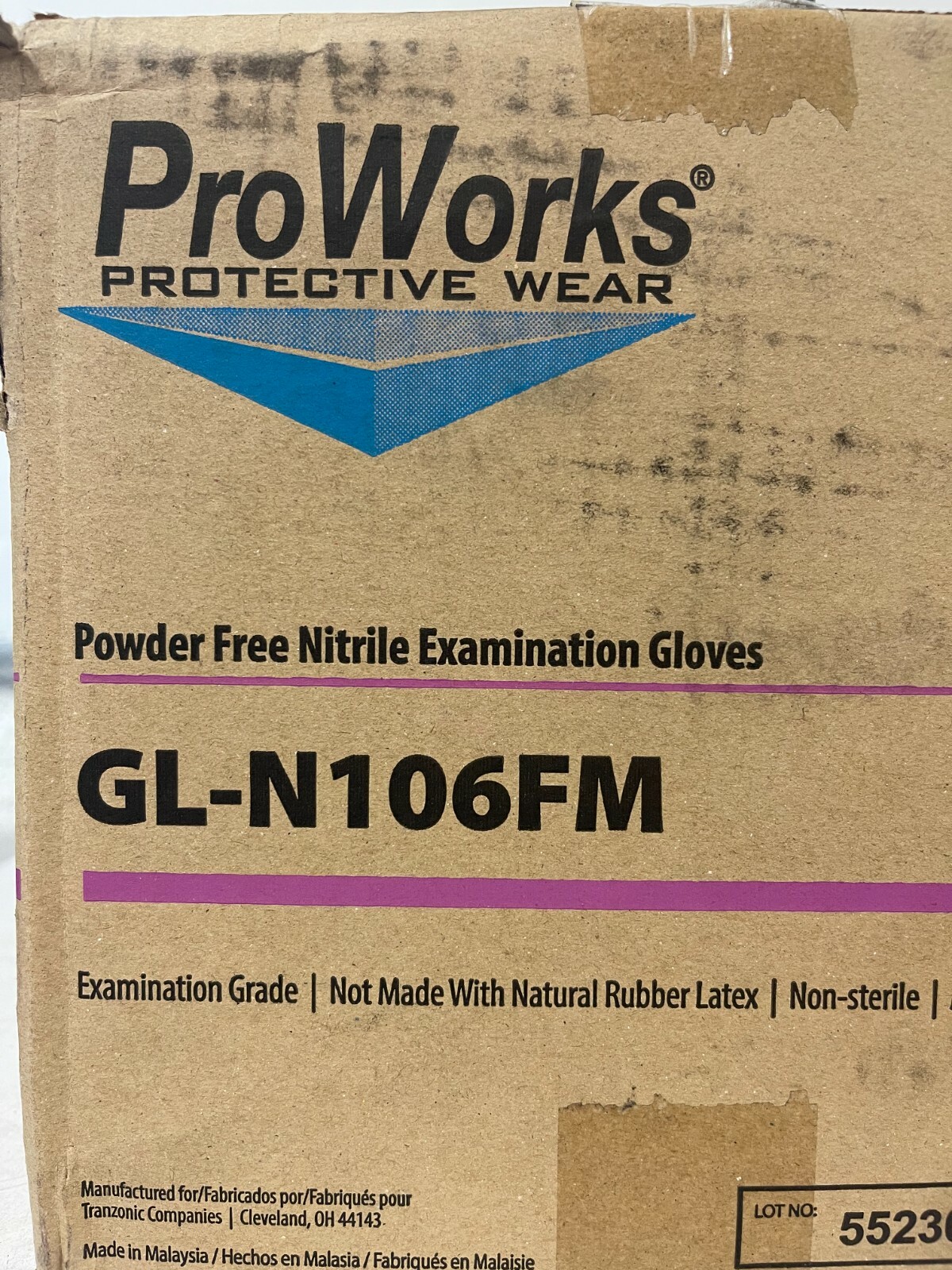 CASE OF 1000 Adenna ProWorks Powder-Free Nitrile Exam Gloves Size Med. GL-N106FM