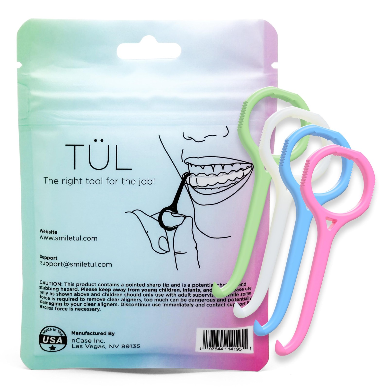 TÜL | Only Invisalign Remover Tool Made in the USA | Lifetime Variety 4 Pack