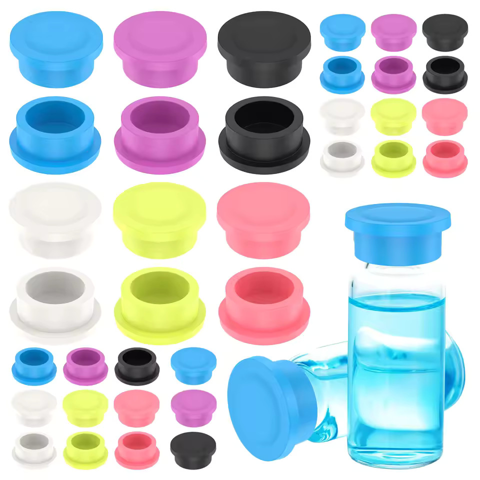 12 Pcs Vial Cap 3ml Glass Vial Leak Proof Evaporation Proof Silicone Seal Top