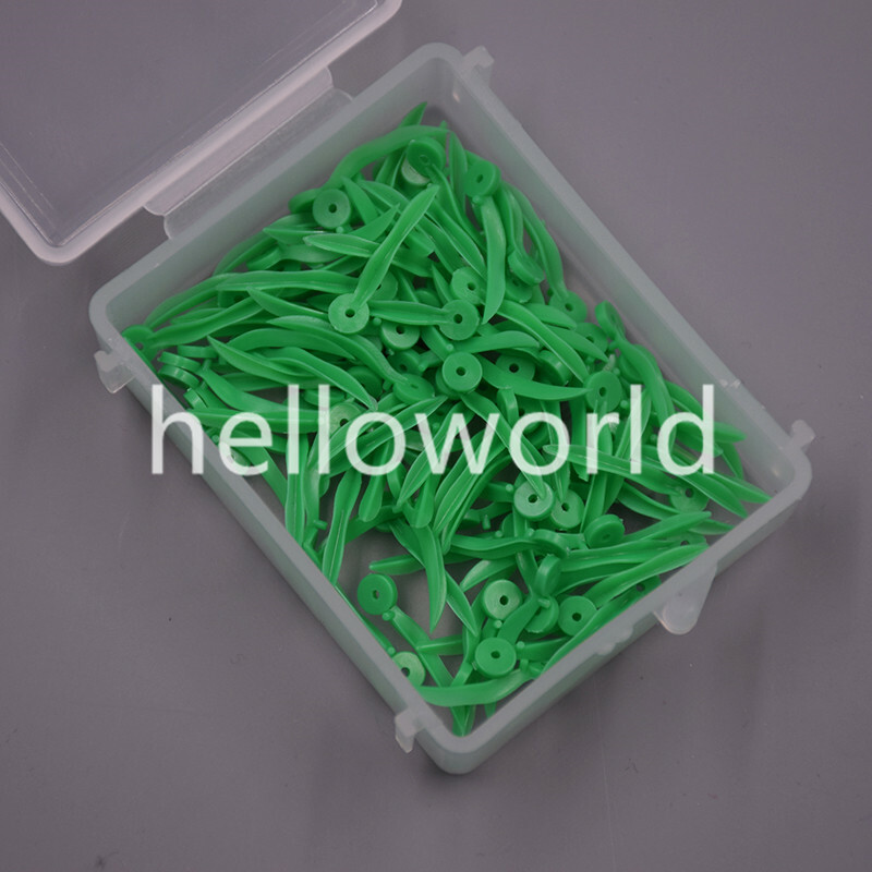100 Pcs Green Dental Disposable Material Plastic Wedges With Holes 17.8*2.1mm