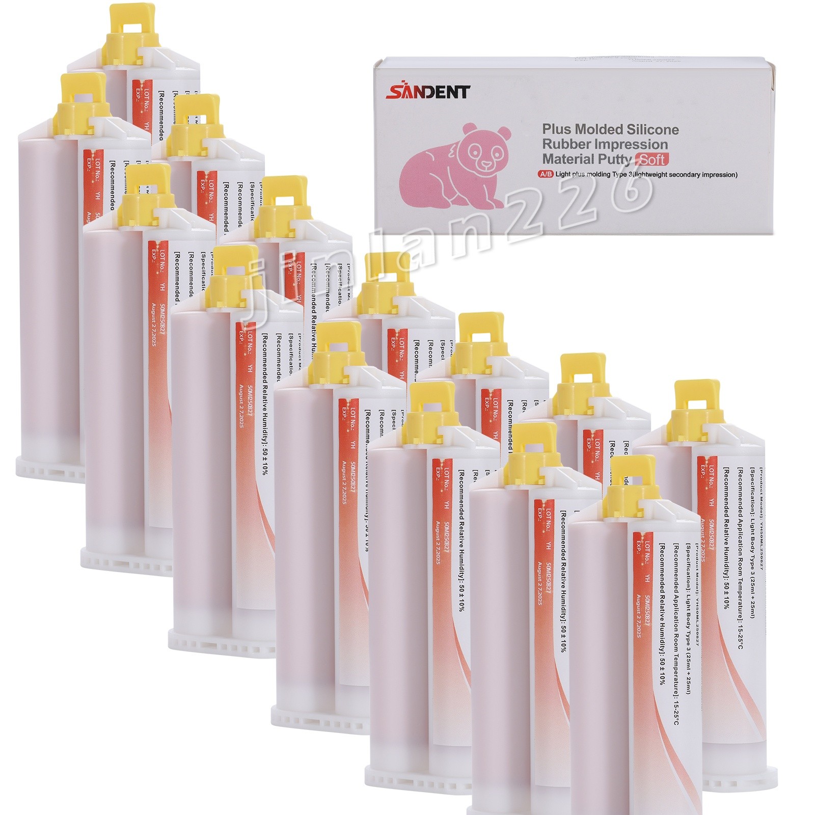 Dental VPS Fast Set Impression Material cartridge 50ML Light body