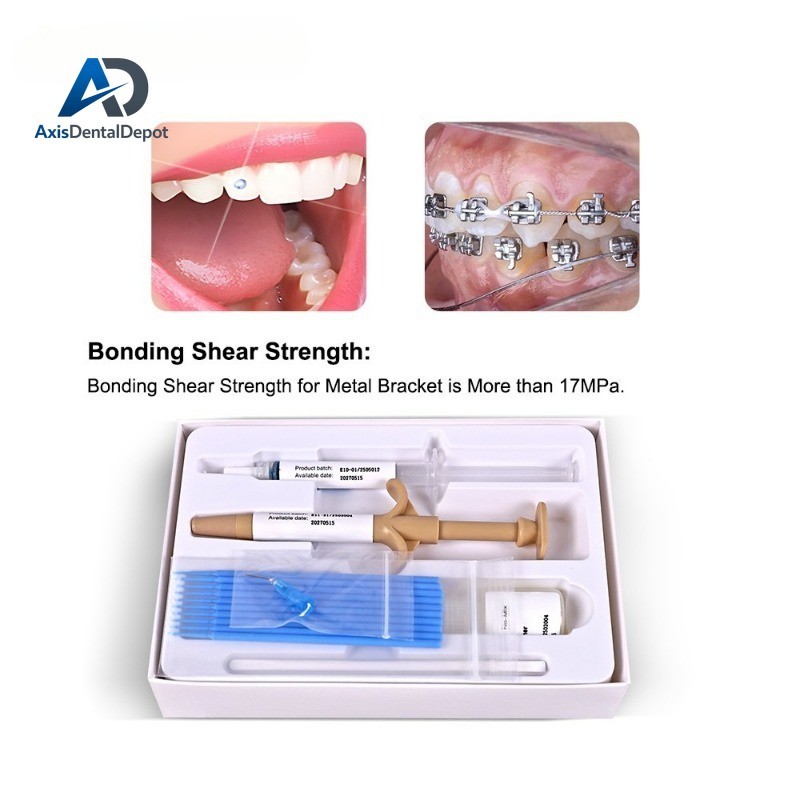 Dental Orthodontic Light Cure Adhesive Bonding Metal Bracket Etch Gel Braces New