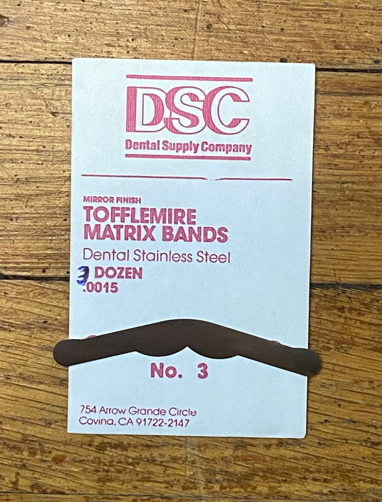 #3 Adult Matrix Bands ONLY Tofflemire size .0015″ Authentic Tofflemire 36 pieces
