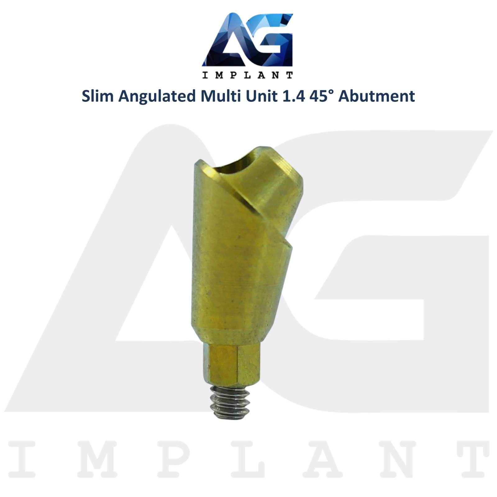 10 Angulated Multi Unit 1.4mm Prosthetic 45° Slim Platform Int Hex 2.0mm System