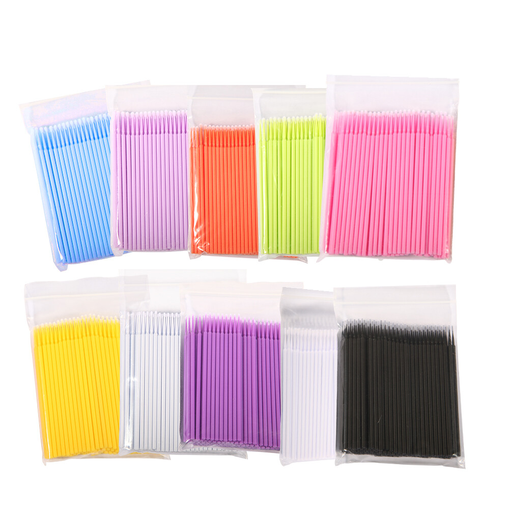 100Pcs Sale Swabs Disposable Mini Applicator Brush Stick Eyelash Extension Eye