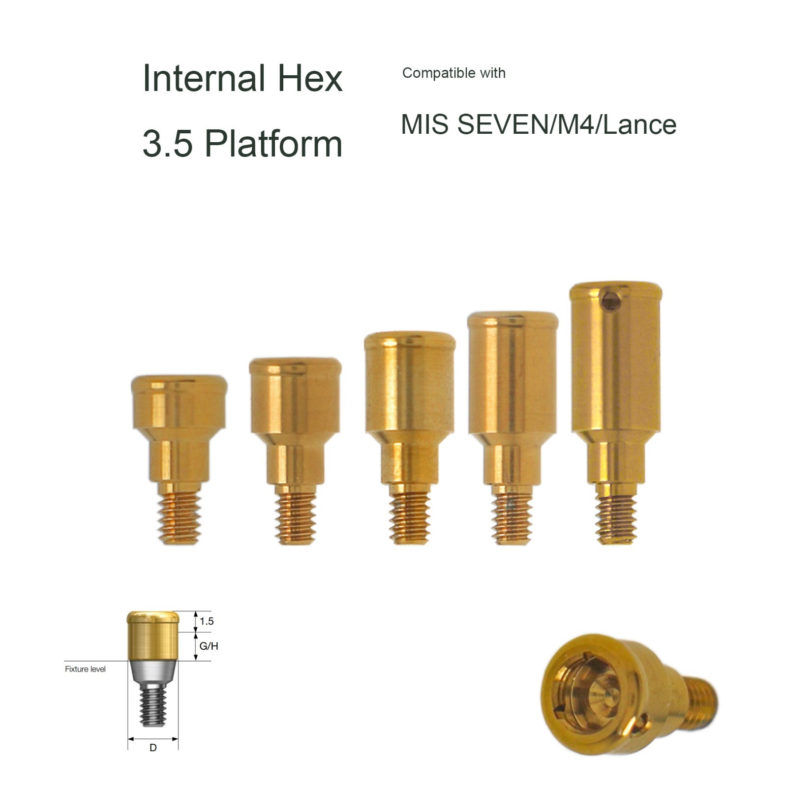 US Nobel Hiossen Zimmer titanium Overdenture Anchor Fit Zest Locator Abutment