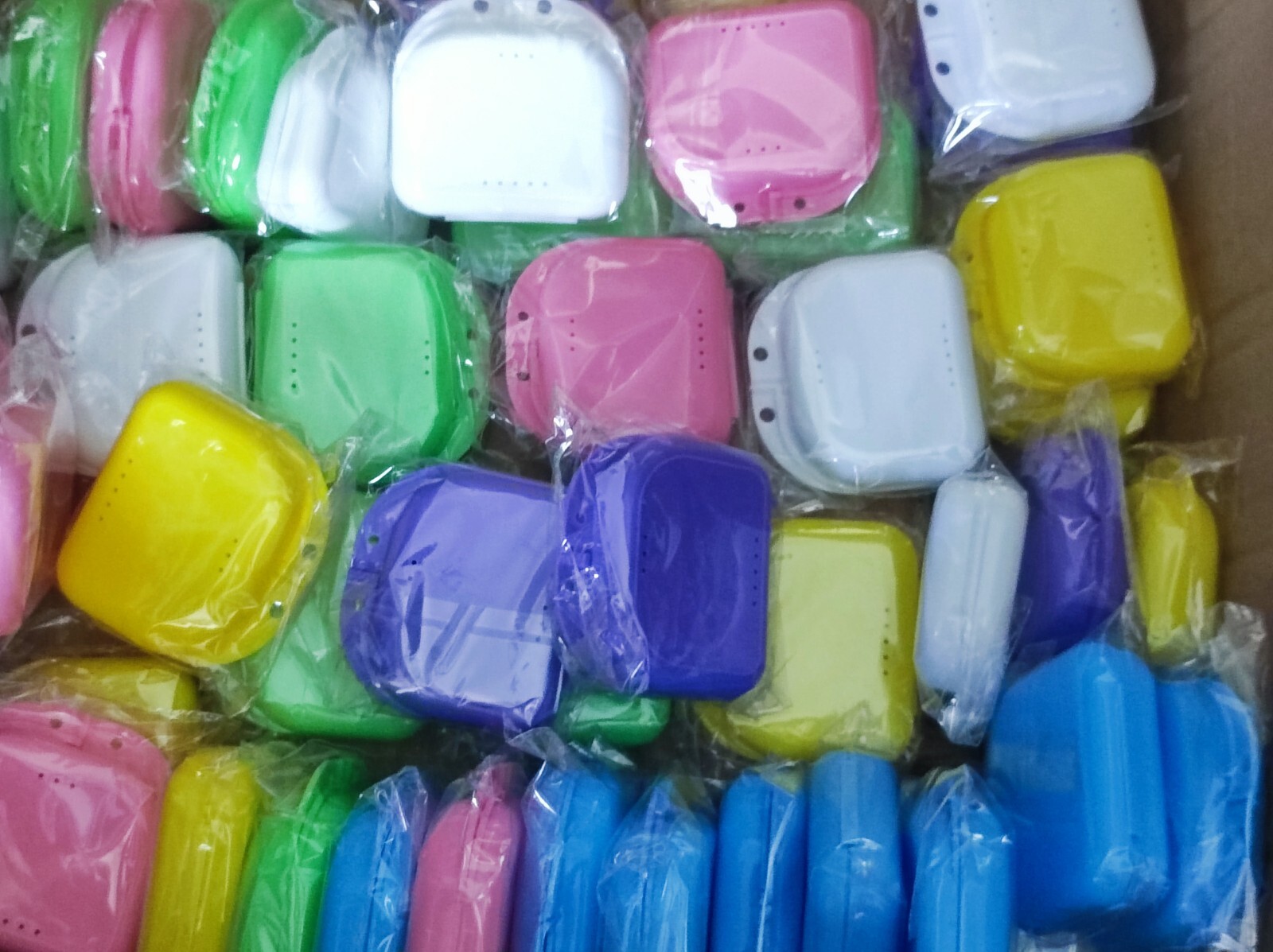 10Pcs Dental Box Retainer Denture Case Orthodontic Storage Container Colors
