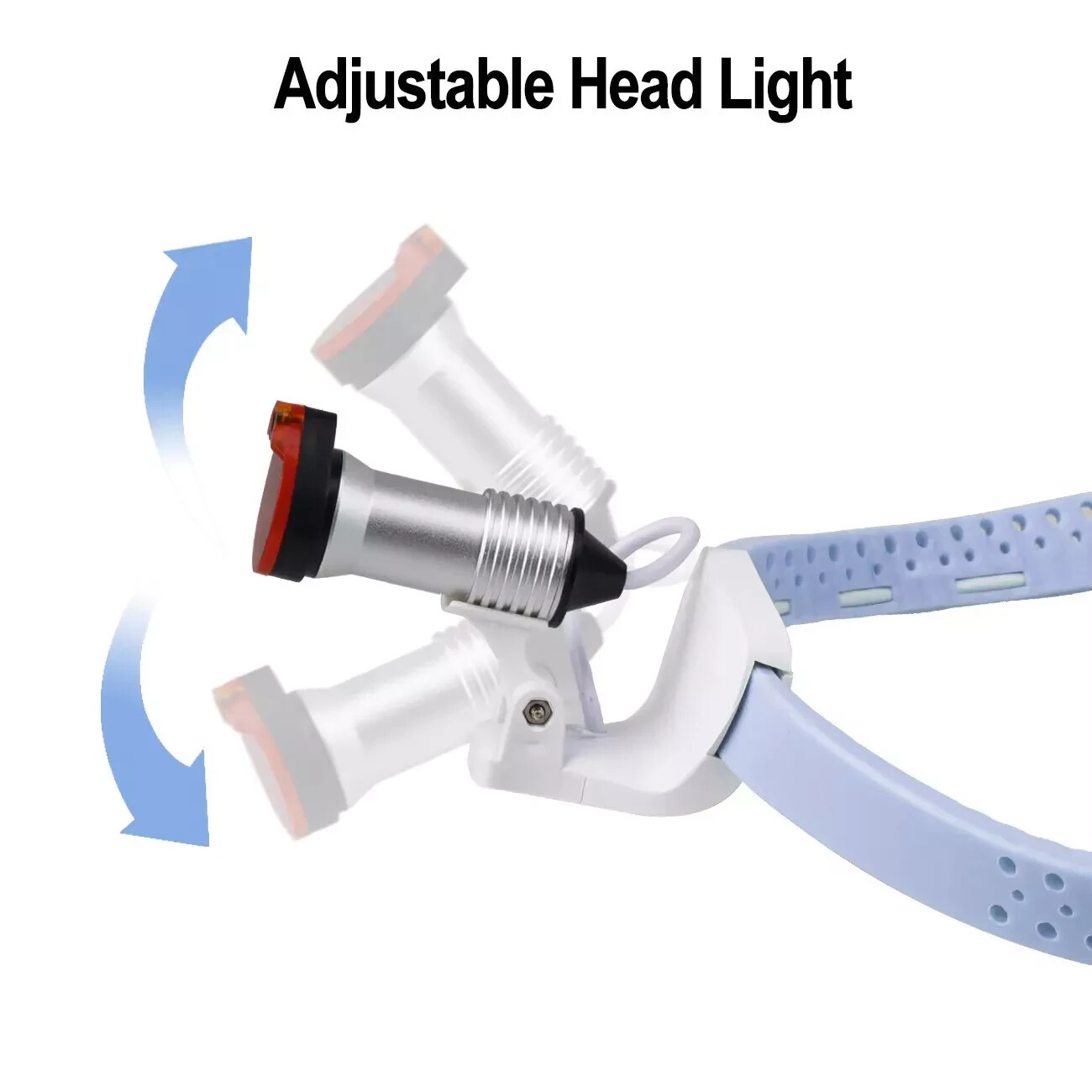 Dental Cordless 5W LED Lightweight Silicone Headlamp Wireless Light Filter Blue