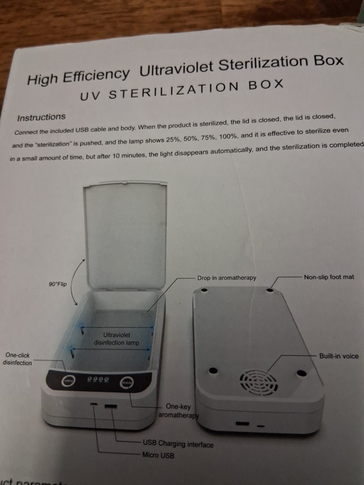 UV STERILIZATION BOX. 9th generation wireless charging blue light