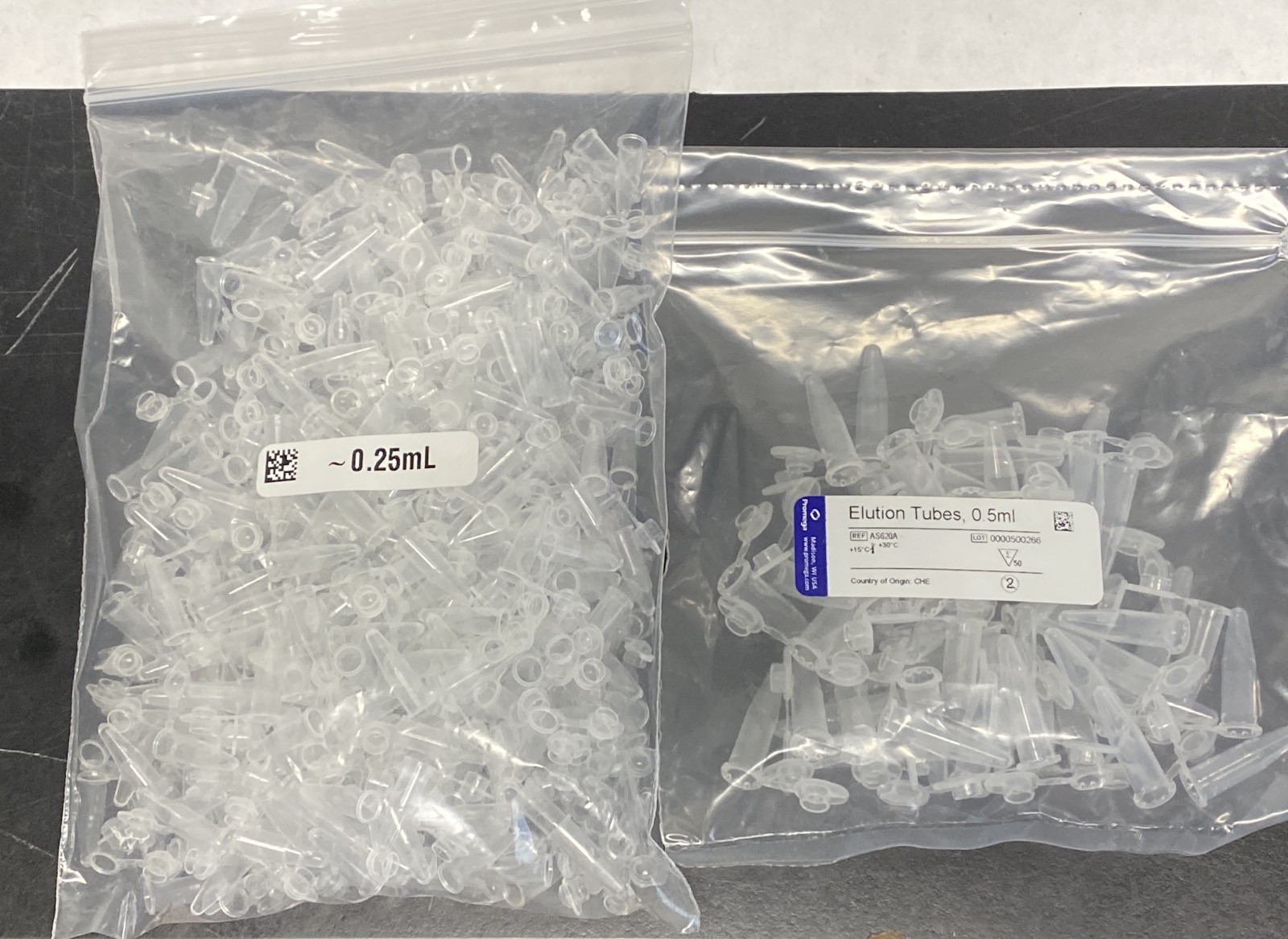 Mixed Lot Centrifuge Tubes w/ Snap Caps 0.25mL 0.5mL 1.5mL 1.7mL 2.0mL 5.0mL