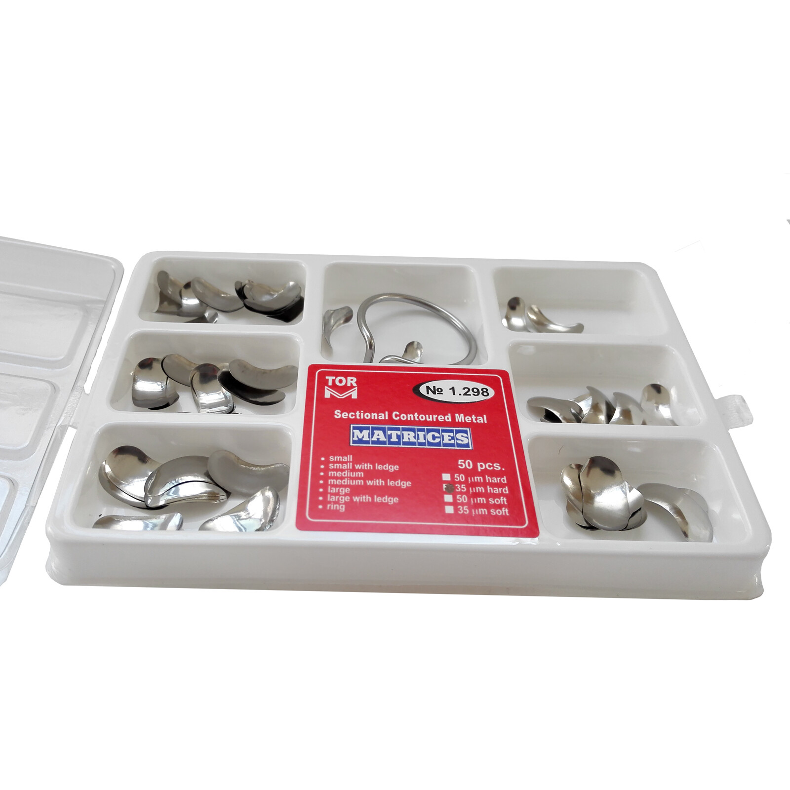 Dental Refill Sectional Contoured Matrices Matrix Delta Ring Clamp Wedges Kit