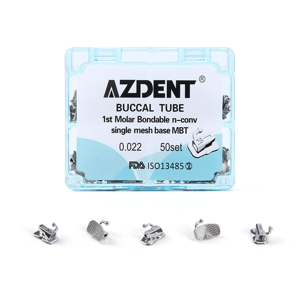 AZDENT Dental Orthodontic 1st/2nd Molar Buccal Tubes Roth/MBT 022/ 018 Bondable