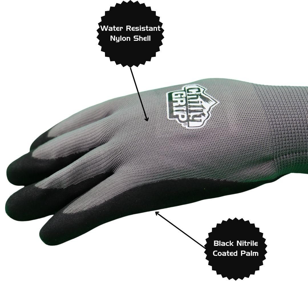 Red Steer A320 Gray Large Nylon Full Fingered Work & General Purpose Gloves -…