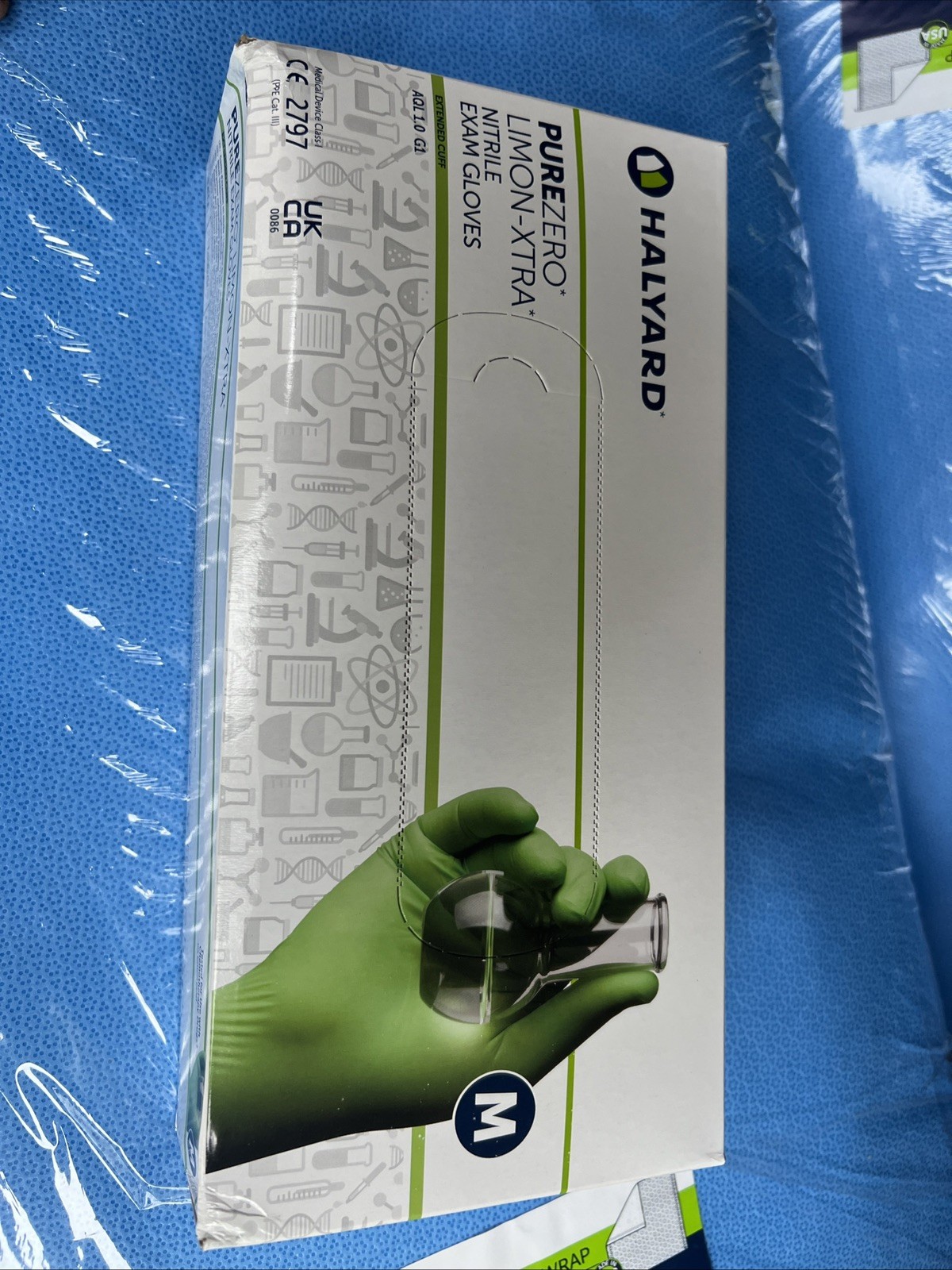 HALYARD PUREZERO LIMON-XTRA Nitrile Exam Gloves *2 Boxes* Size: Large *See Date*