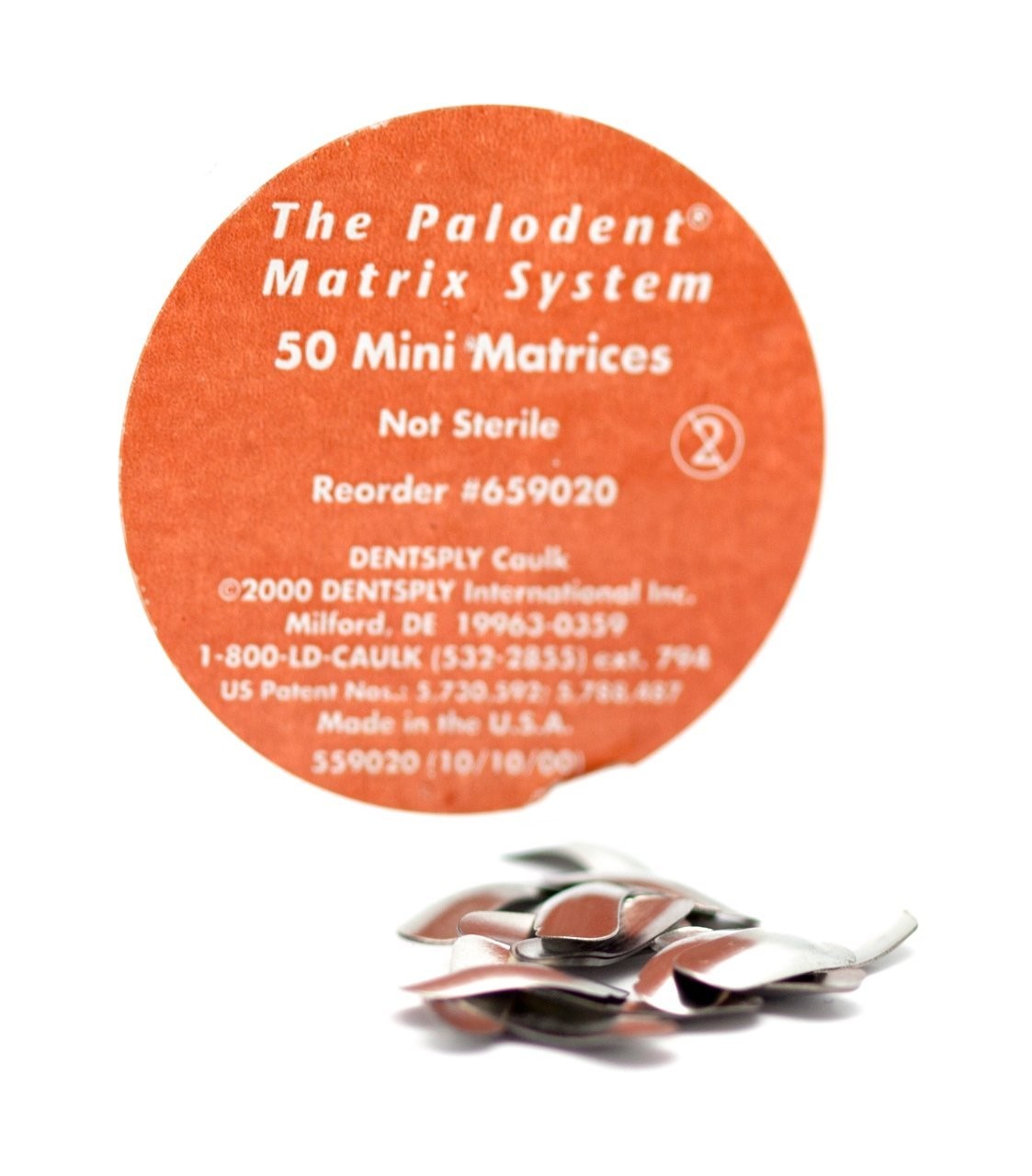 Dentsply 659020 Palodent Sectional Matrix System Mini Matrices Contoured 50/Pk
