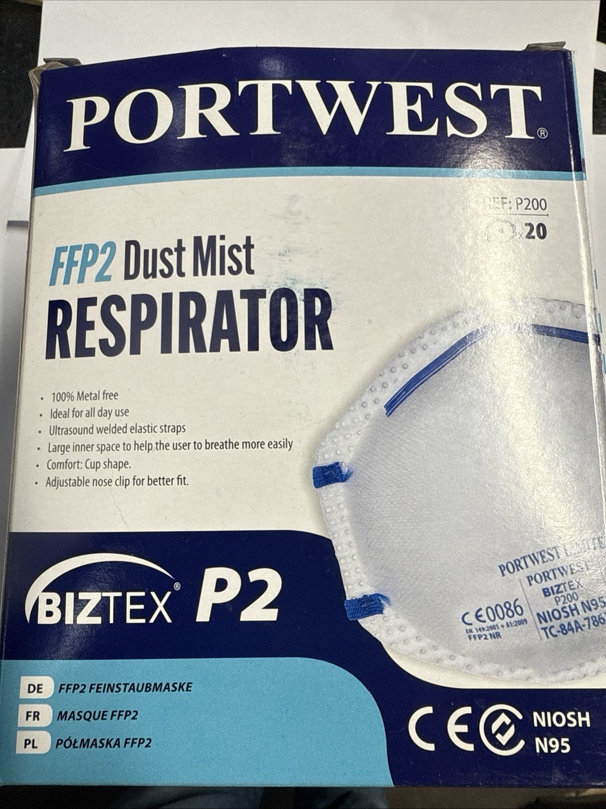 20x N95 Face Mask Dust Particulate Respirator Protection without Valve Free Ship