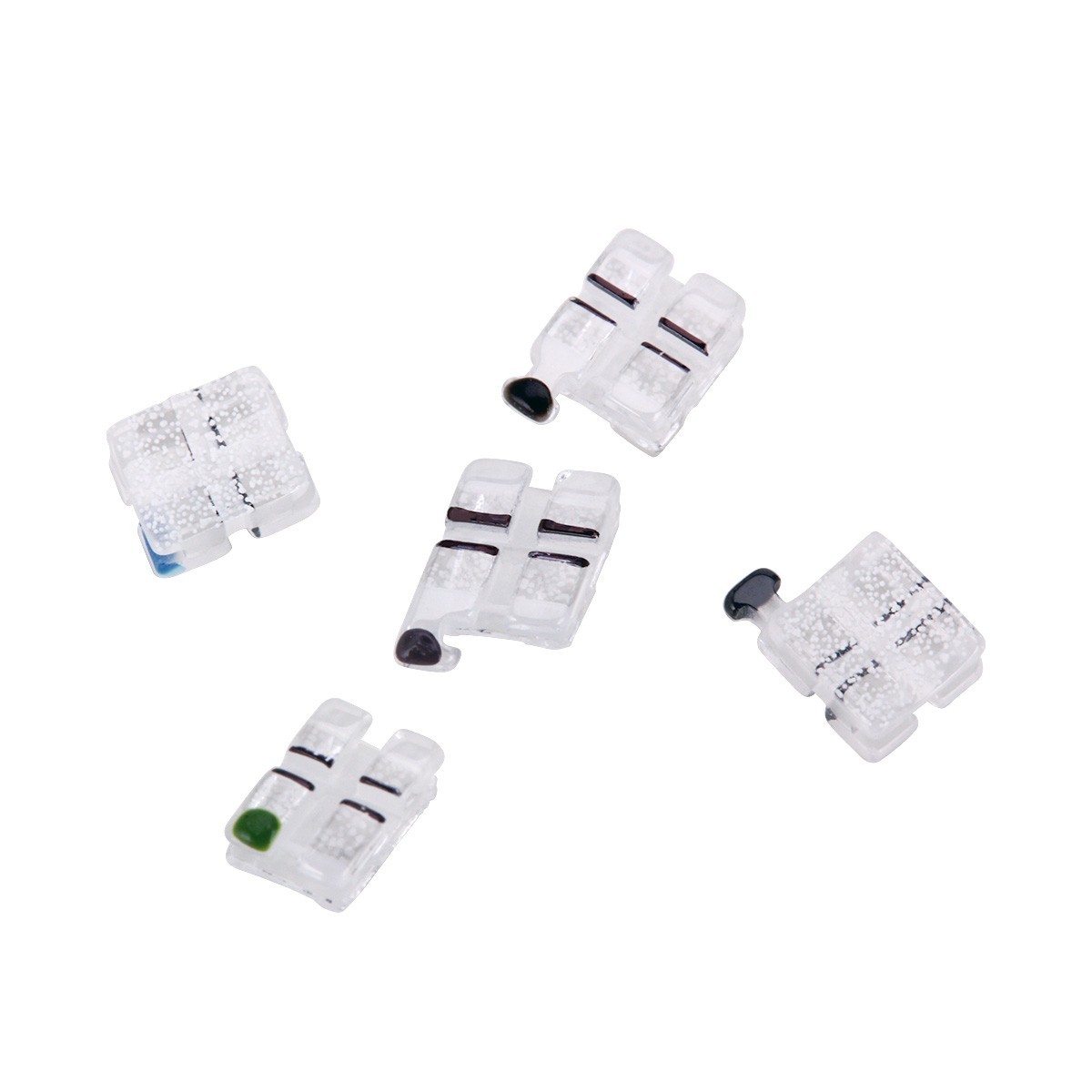 Dental Orthodontic Brackets Monocrystalline Sapphire Mini Roth 022 Hooks 345