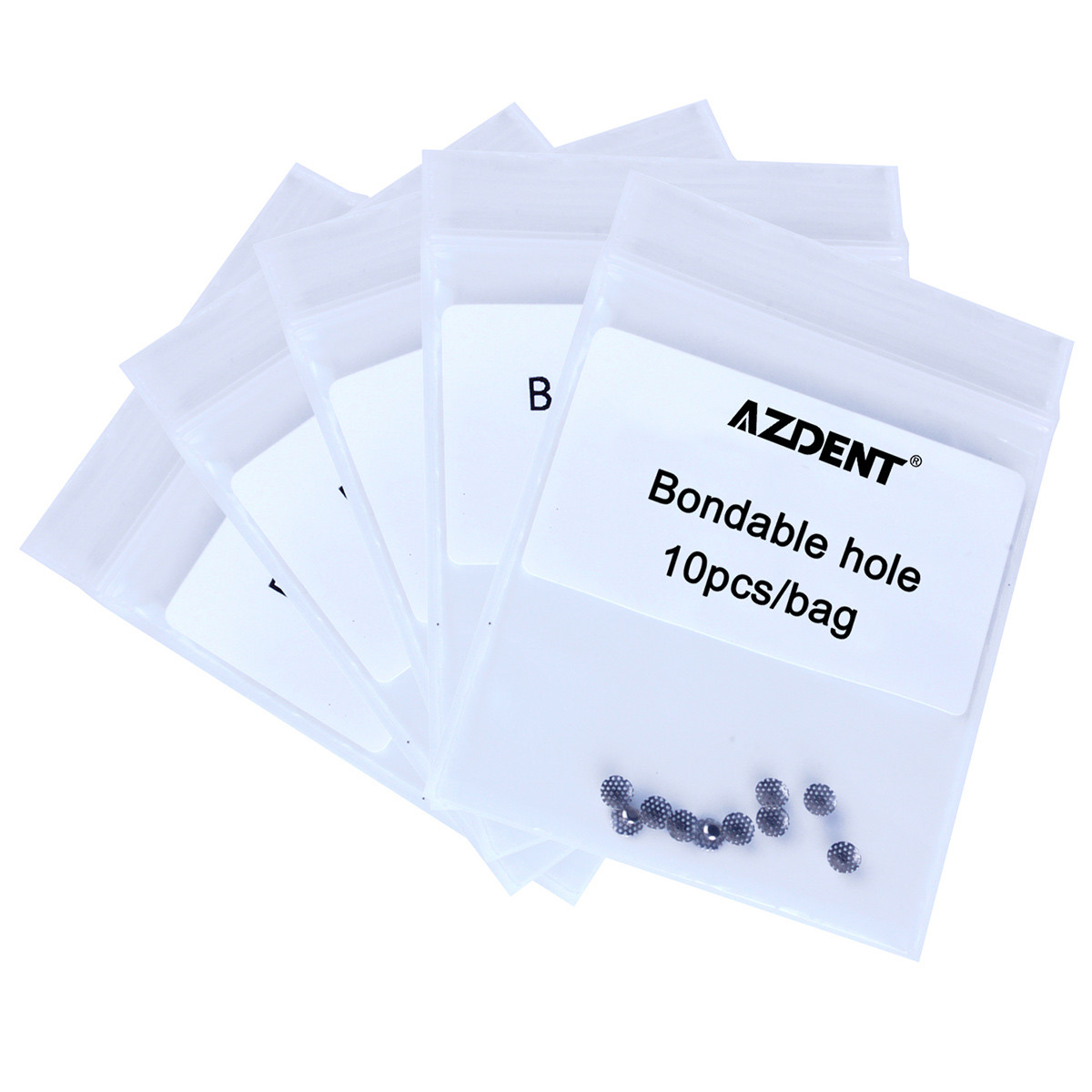 5bags Denal Orthodontic Lingual Buttons Hollow Holes Round Perforated AZDENT