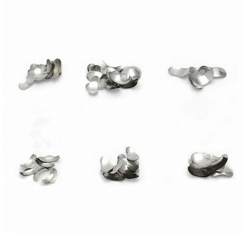 100Pcs/Set Dental Sectional Contoured Matrices Delta Wedges Filling Ring Matrix