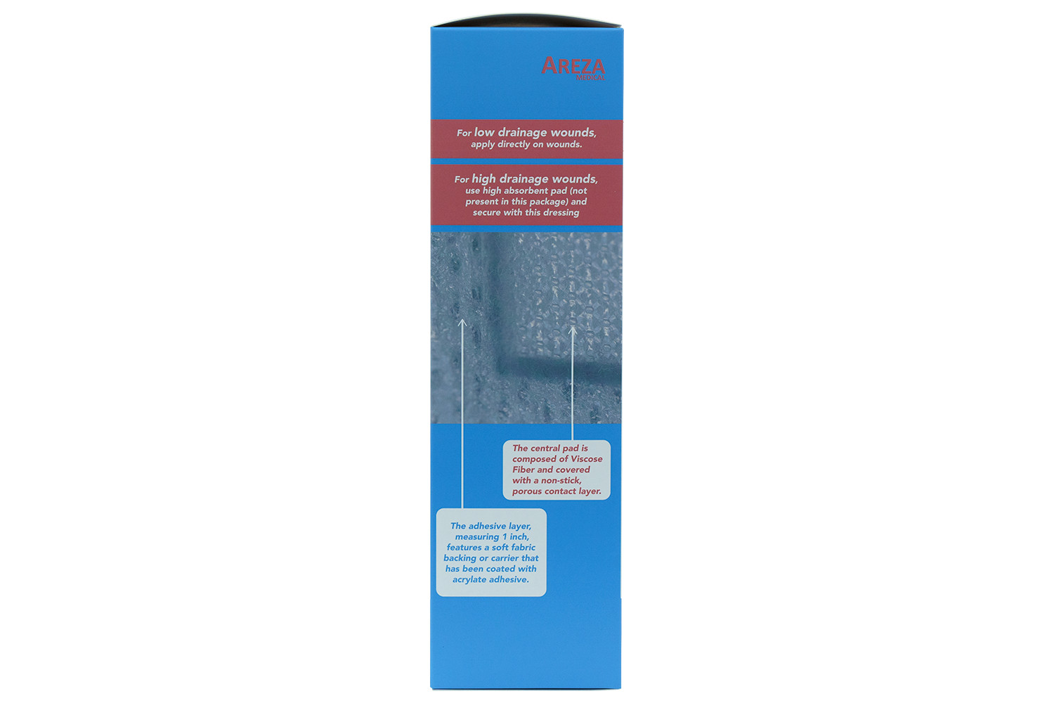 Island Wound Dressing (Bordered Gauze) 8″ x 4″ Sterile (30 Per Box)