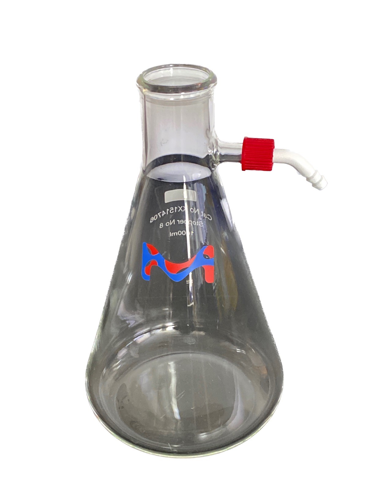Used MILLIPORE Glass 1000mL Vacuum Filter Flask w/ Threaded Sidearm XX1514706