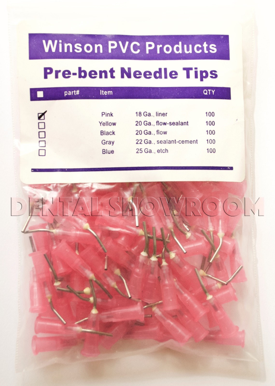 300pcs Prebent neddle tips 18Ga